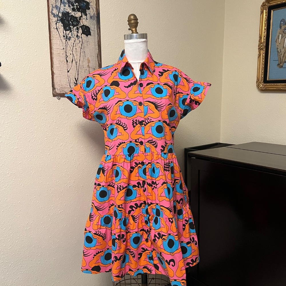 Nooworks Psychedelic Eyes Eloise Dress size S
